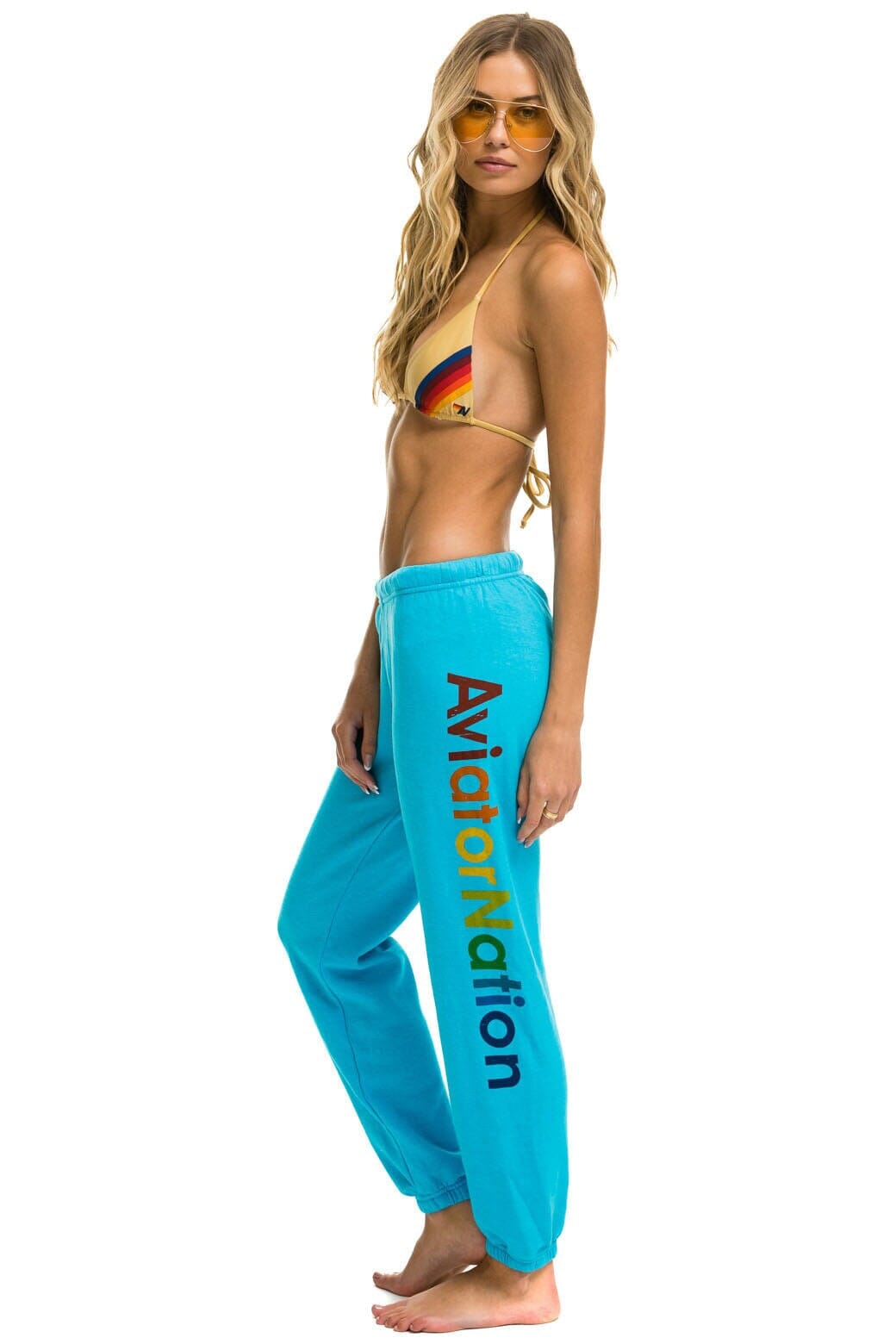 AVIATOR NATION AUSTIN SWEATPANTS - NEON BLUE