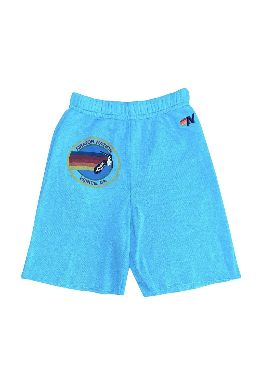 AVIATOR NATION LA JOLLA KIDS SWEATSHORTS - NEON BLUE