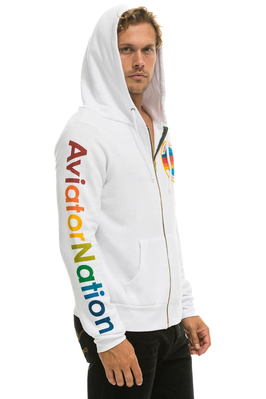 AVIATOR NATION LAGUNA BEACH HOODIE - WHITE