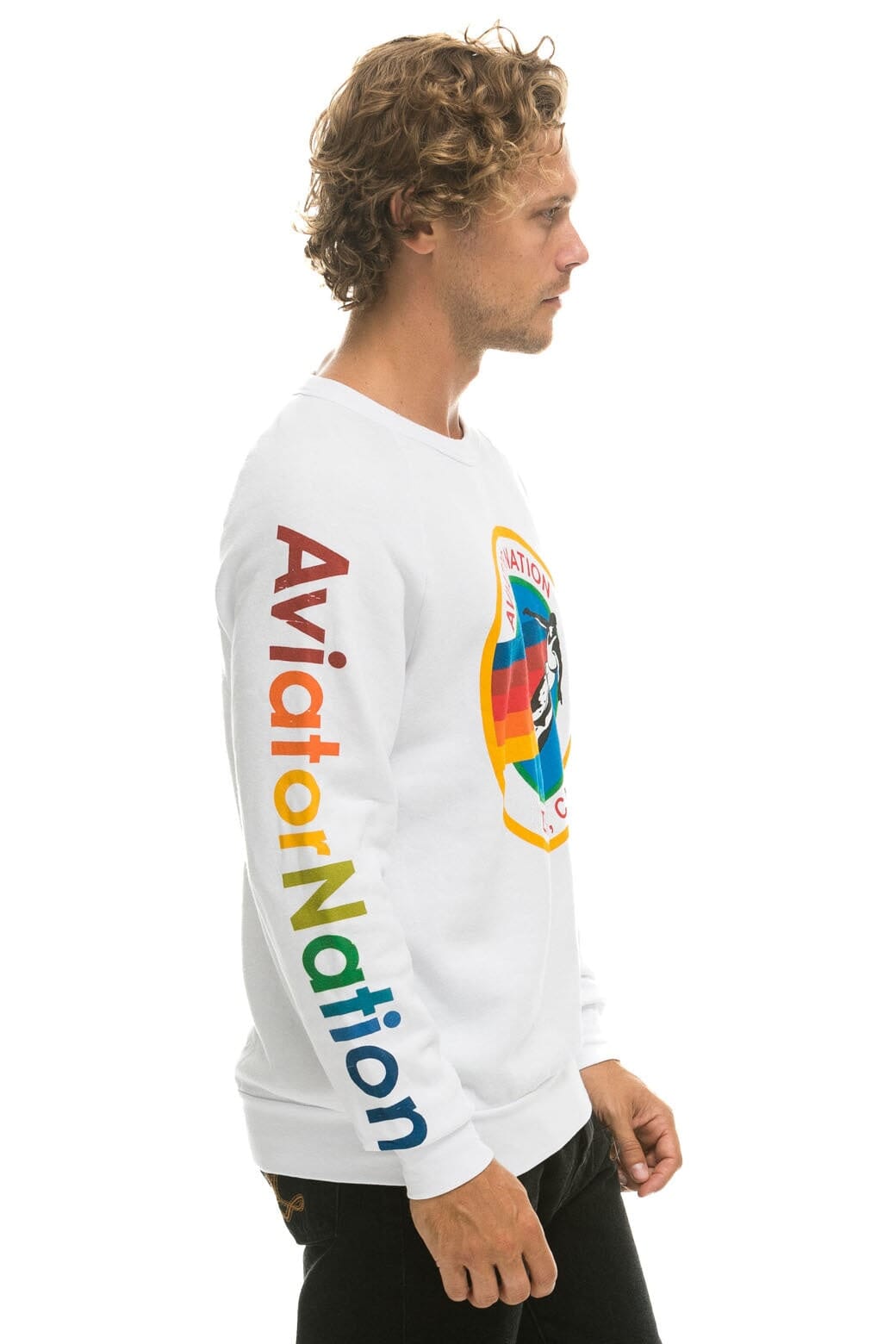 AVIATOR NATION MALIBU SWEATSHIRT - WHITE