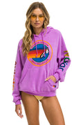 AVIATOR NATION MILL VALLEY RELAXED PULLOVER HOODIE - NEON PURPLE
