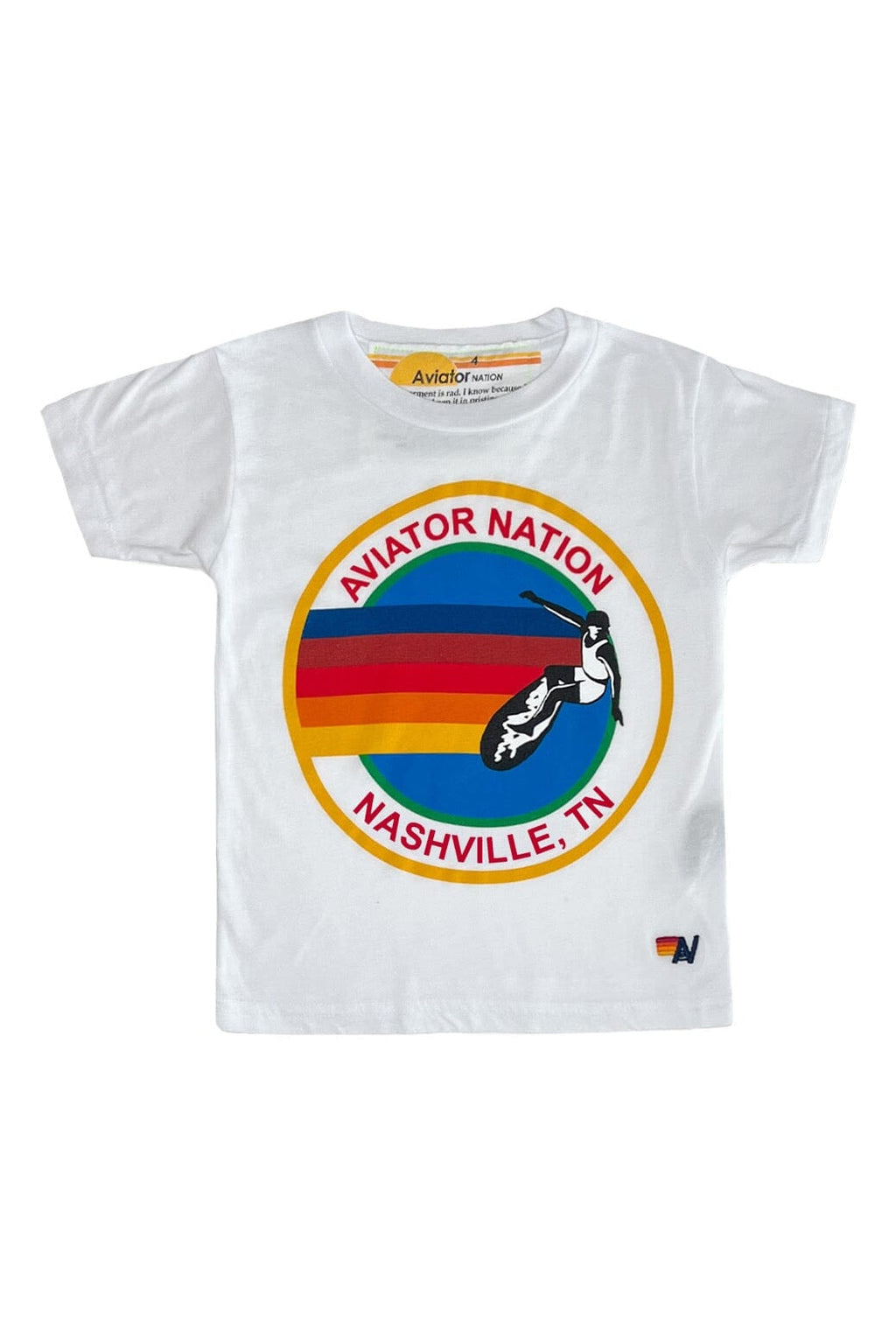 KIDS AVIATOR NATION NASHVILLE TEE - WHITE