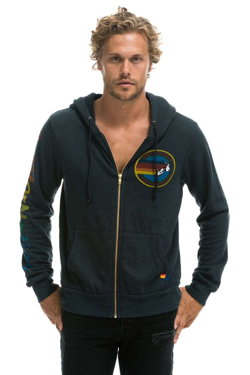 AVIATOR NATION NORTH SHORE HOODIE - CHARCOAL