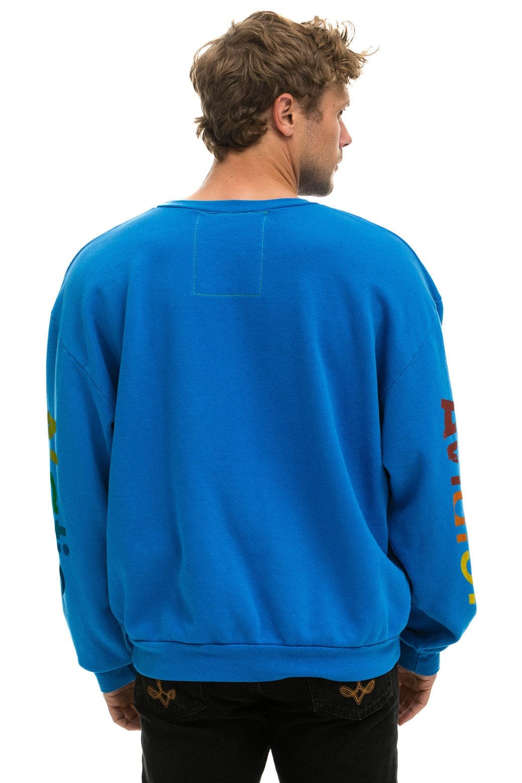 AVIATOR NATION RELAXED VENICE CREW SWEATSHIRT - OCEAN