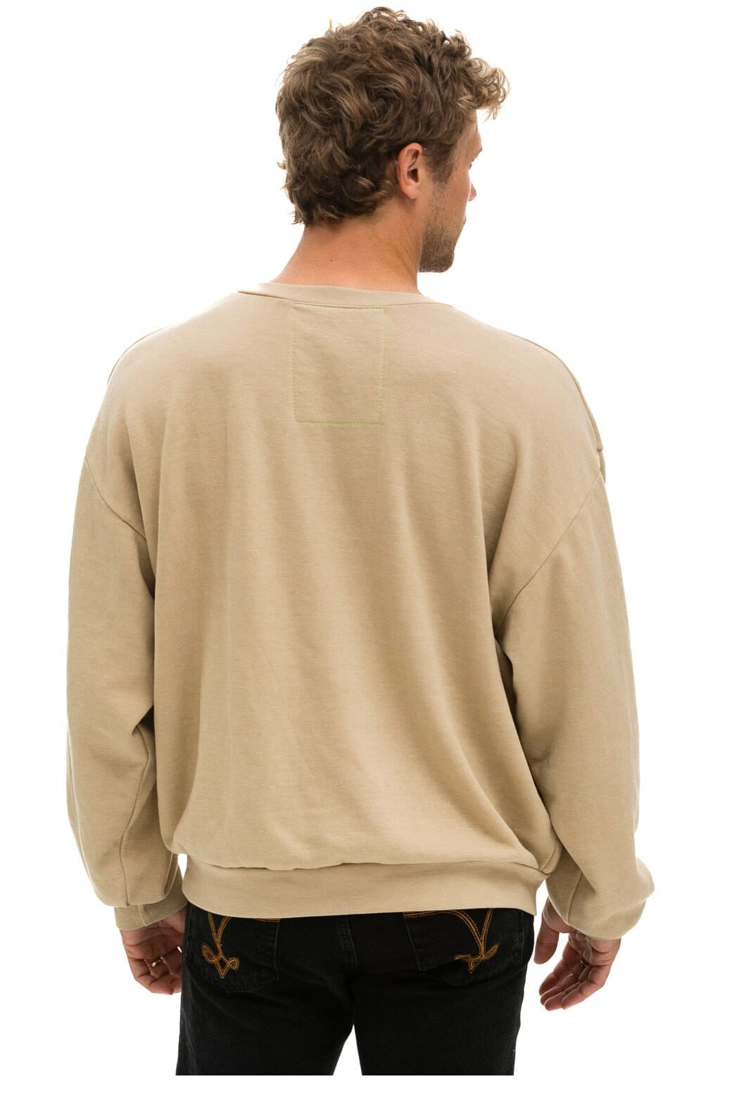 BOLT 2 RELAXED CREW SWEATSHIRT - SAND NEON PINK