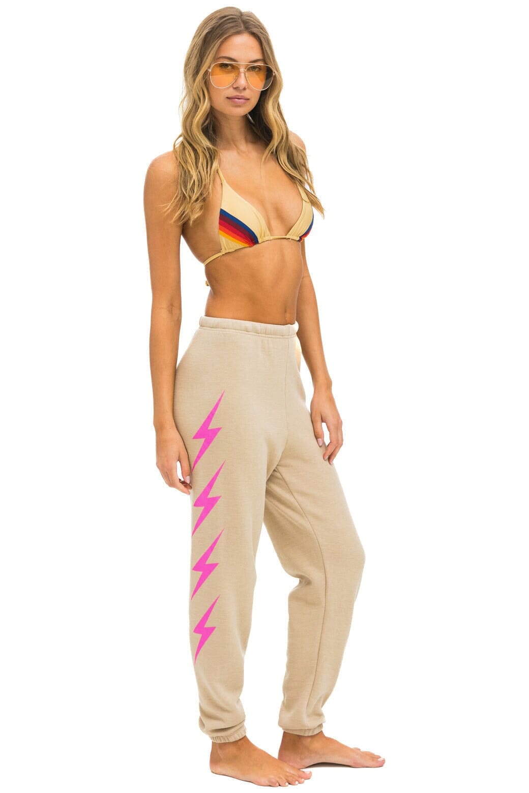 BOLT 4 SWEATPANTS - SAND NEON PINK