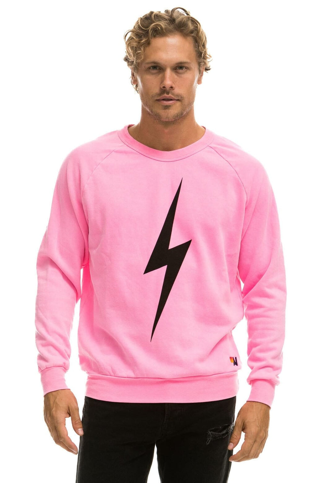 BOLT CREW SWEATSHIRT - NEON PINK