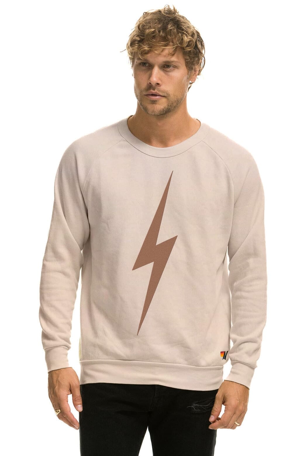 BOLT CREW SWEATSHIRT - SAND MOCHA