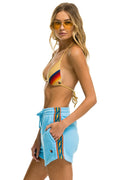 BOLT STRIPE WOMENS LOUNGER SHORT - SKY