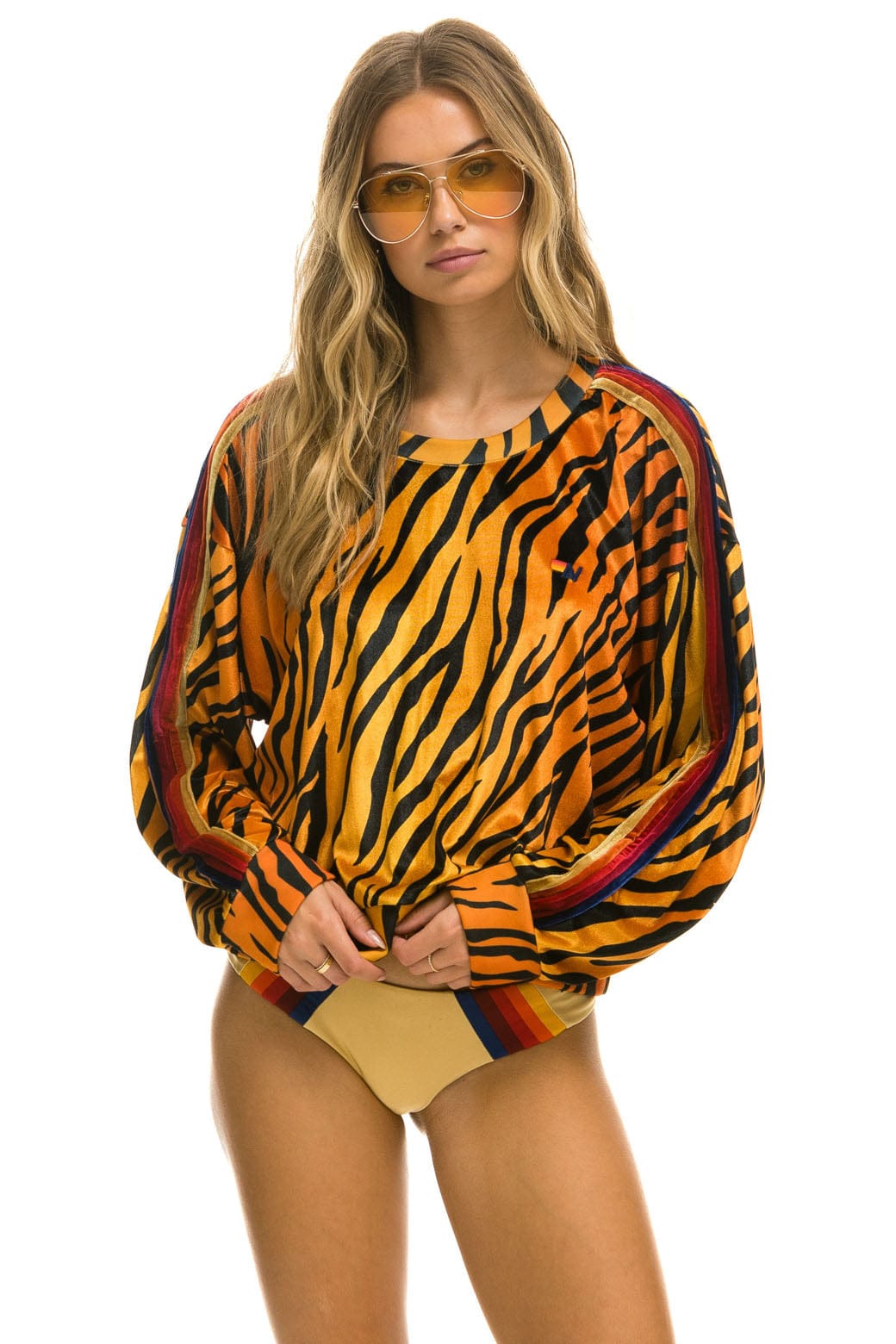 CLASSIC VELVET RELAXED SWEATSHIRT - TIGER