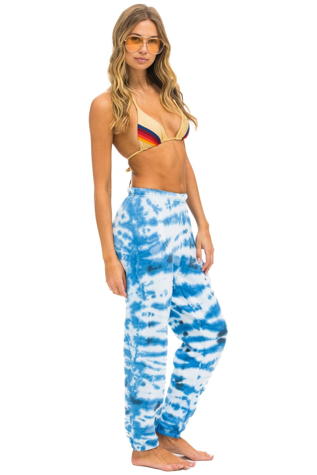 HAND DYED SWEATPANTS - TIE DYE BLUE