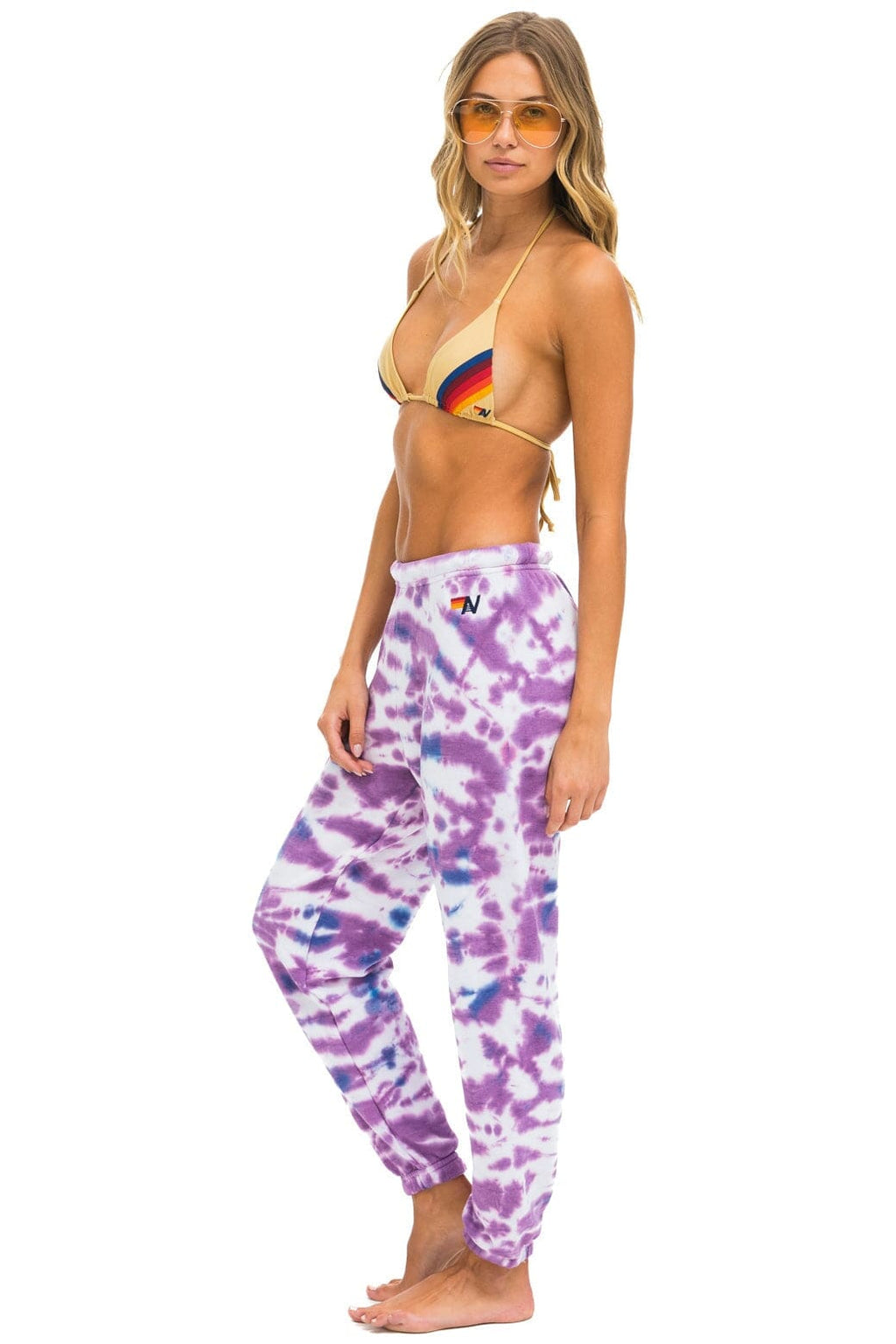HAND DYED SWEATPANTS - TIE DYE MAGENTA