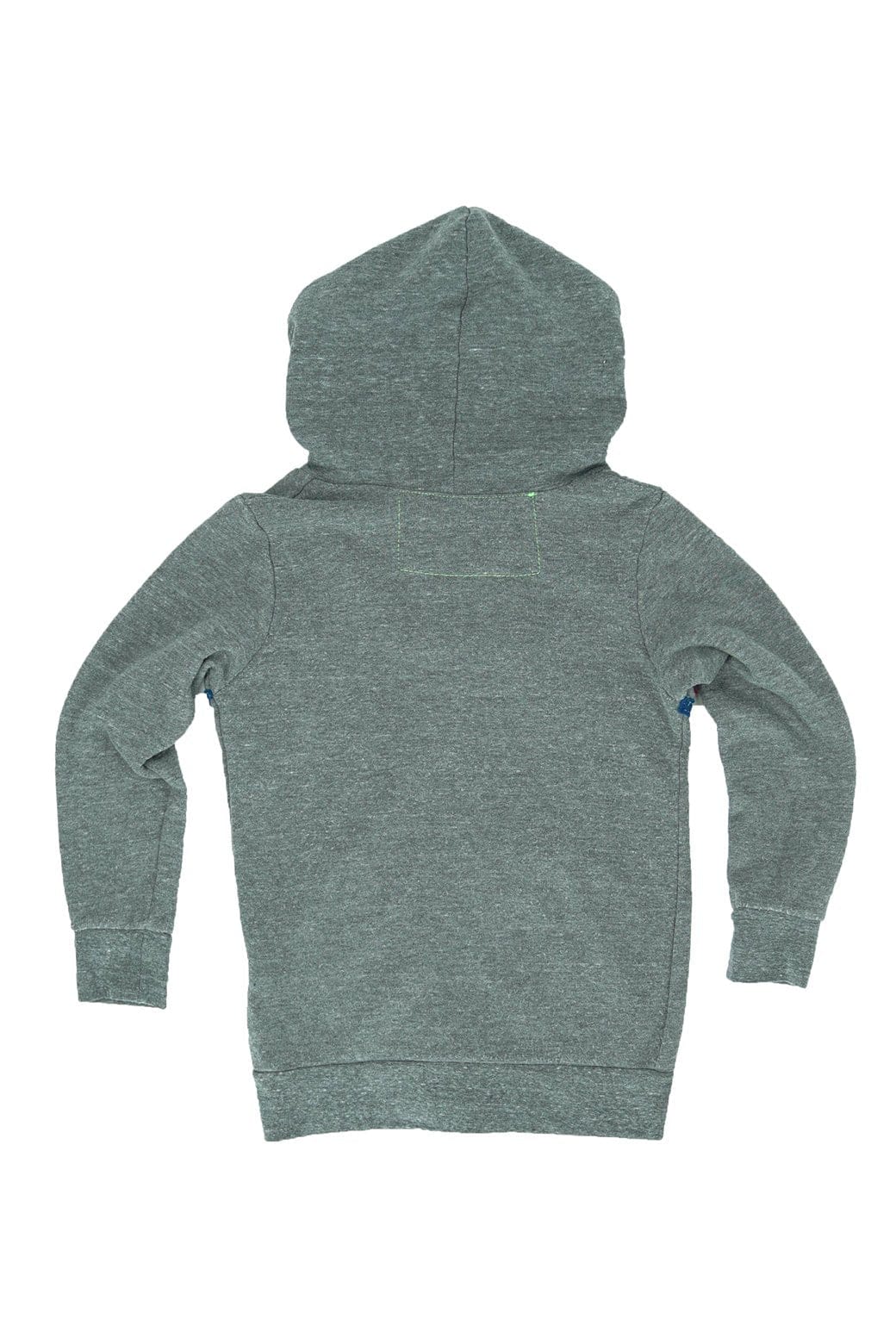 KIDS 5 STRIPE HOODIE - HEATHER GREY BLUE STRIPES