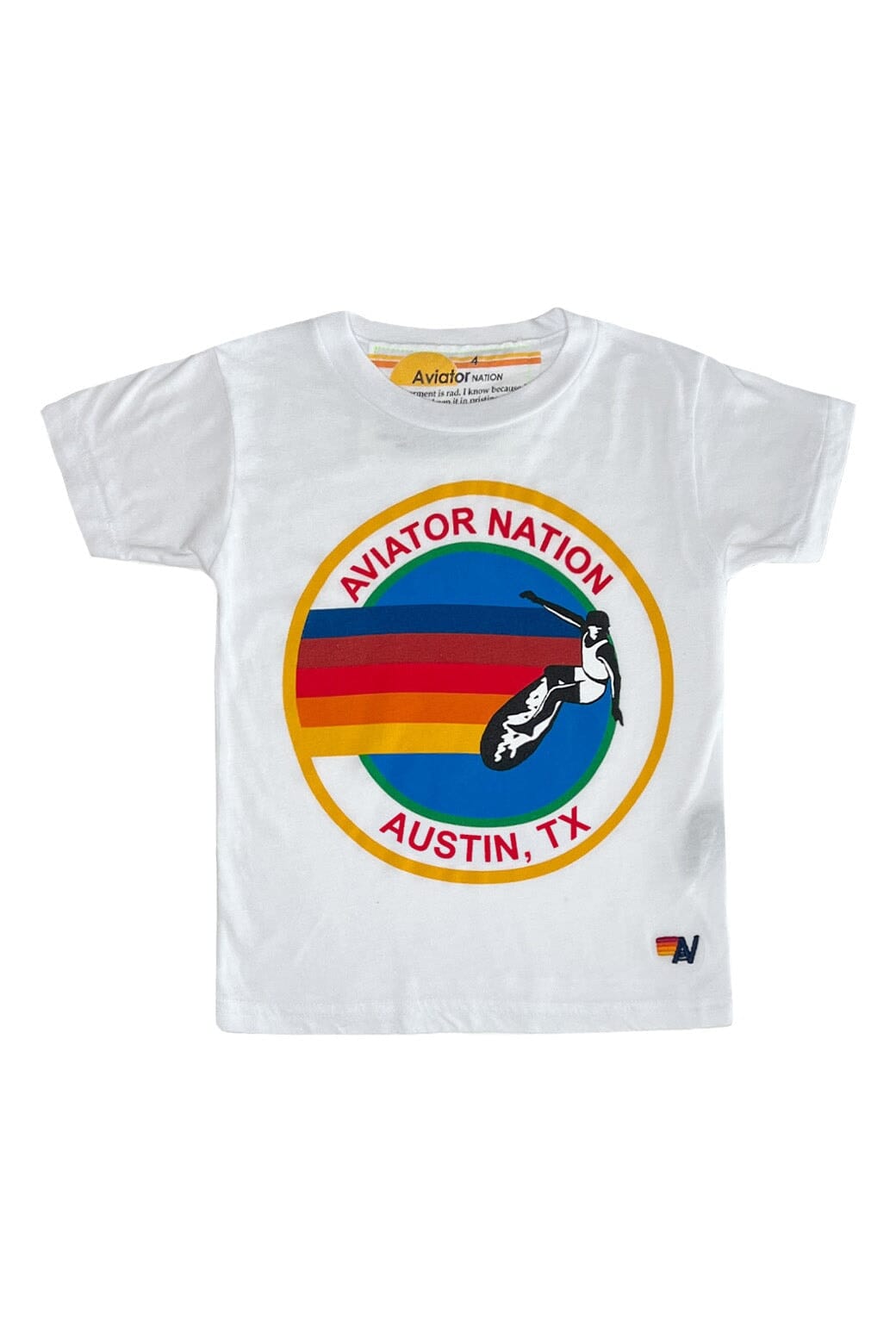 KIDS AVIATOR NATION AUSTIN TEE - WHITE