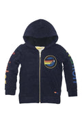 KIDS AVIATOR NATION VENICE ZIP HOODIE - NAVY