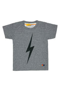 KIDS BOLT TEE - HEATHER GREY