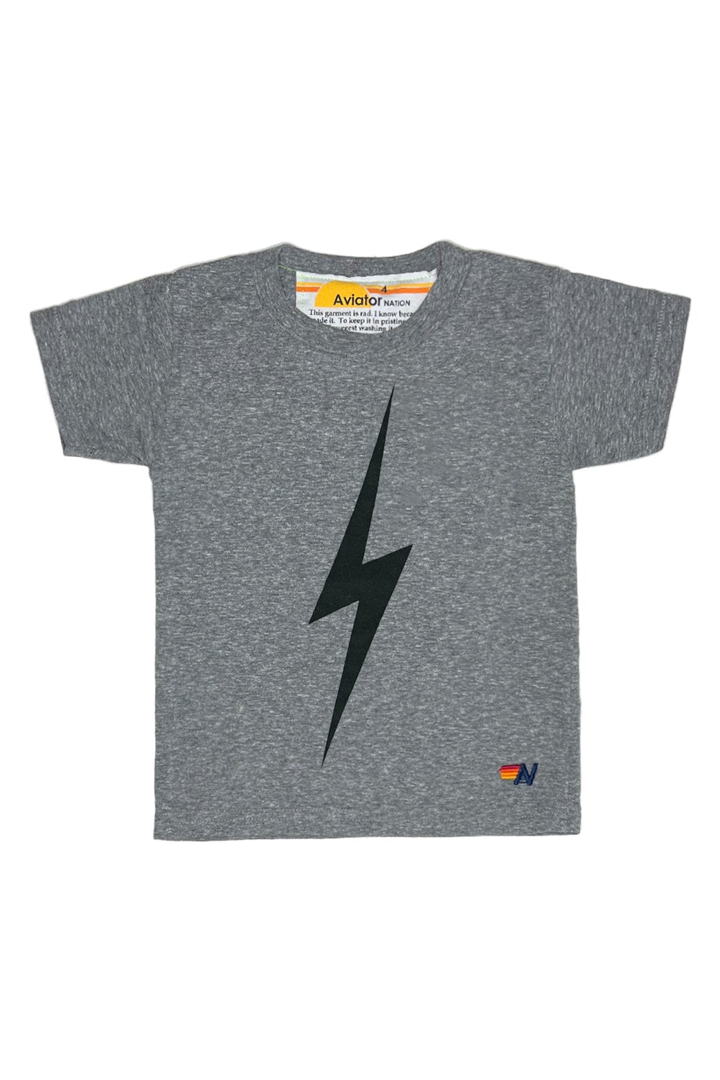 KIDS BOLT TEE - HEATHER GREY