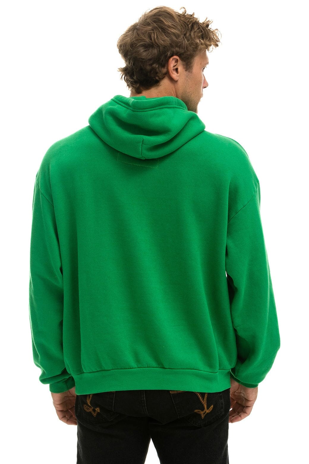 LOGO PULLOVER RELAXED HOODIE - KELLY GREEN