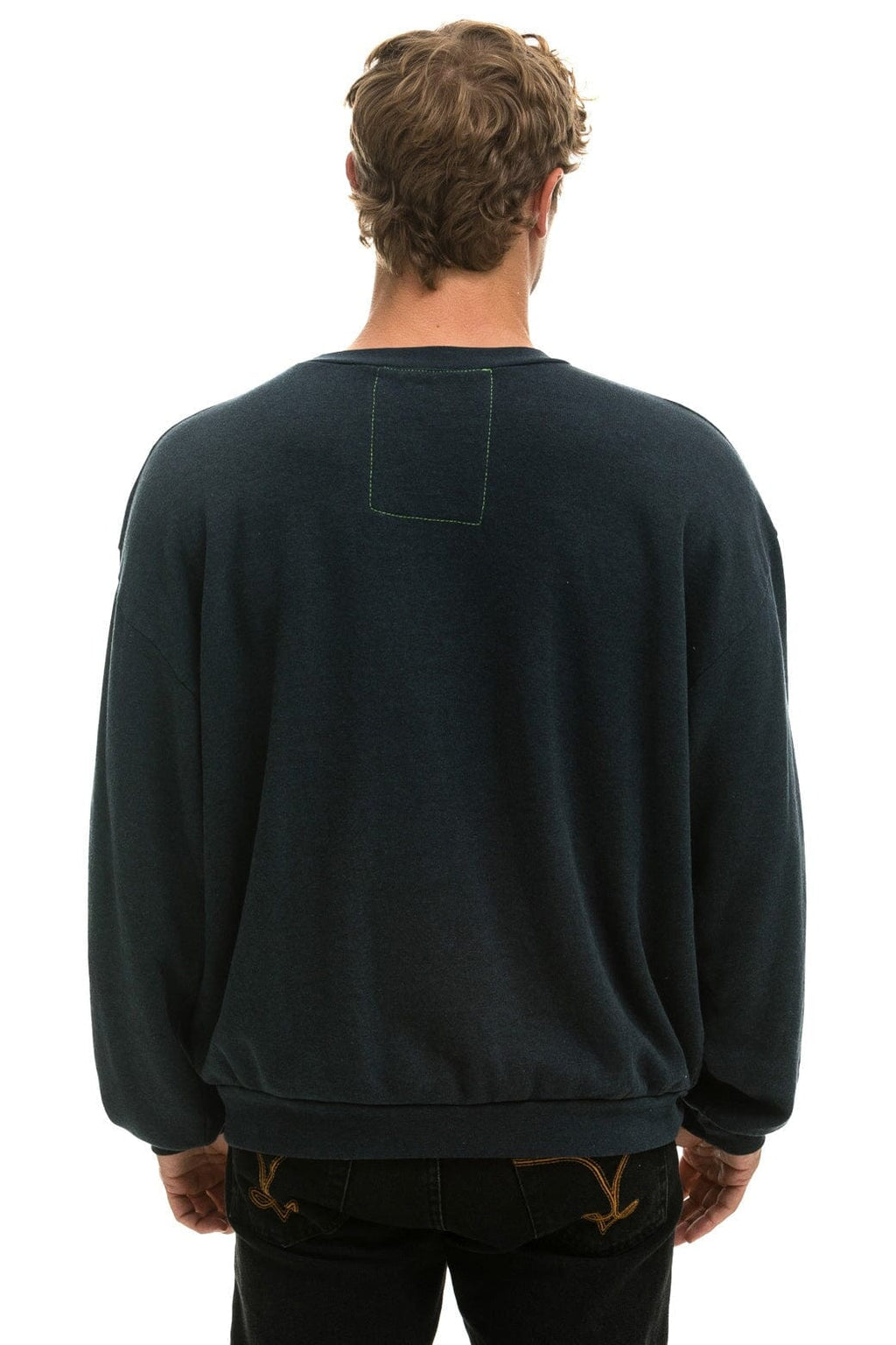 LOGO RELAXED CREW SWEATSHIRT - CHARCOAL