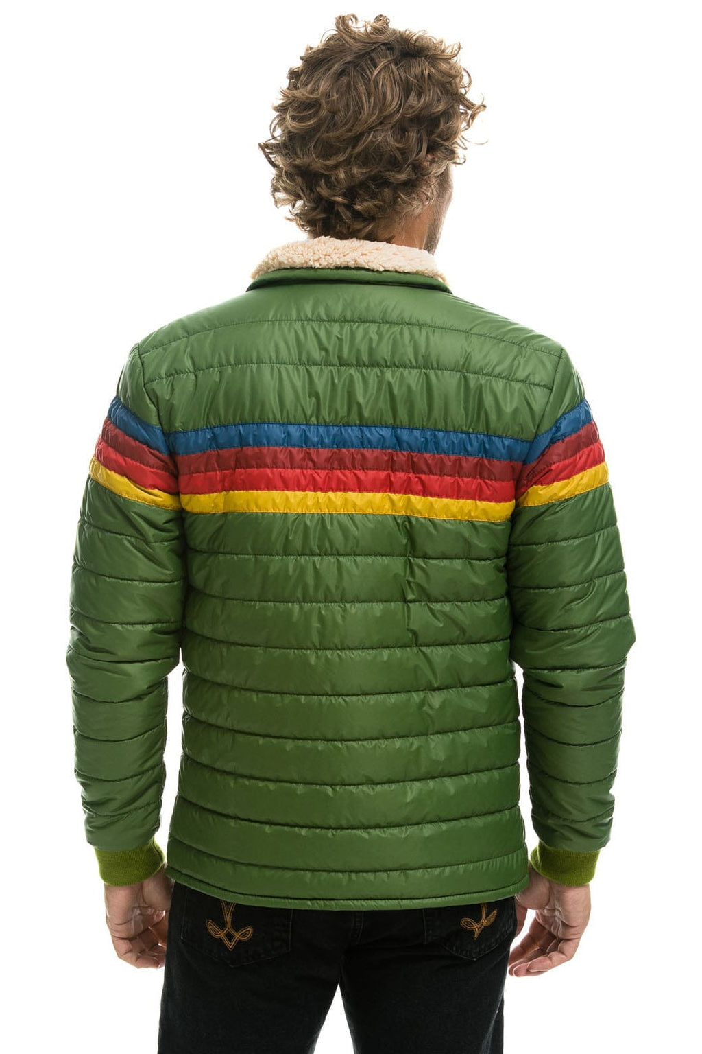 4 STRIPE JACKET - GARDEN GREEN