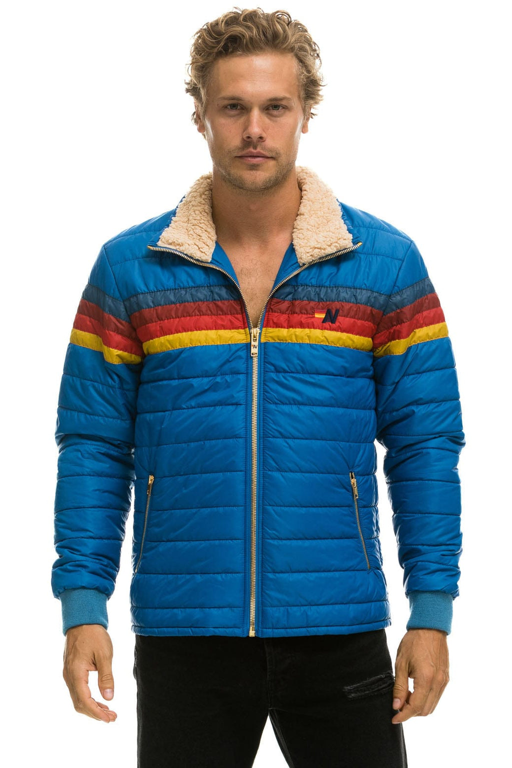 4 STRIPE JACKET - SNORKEL BLUE