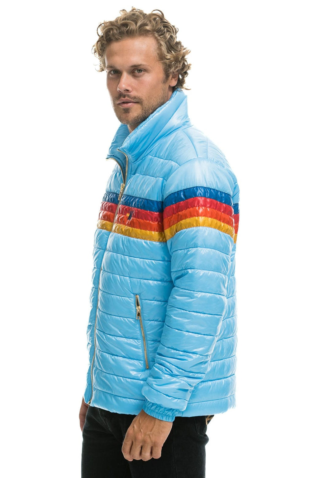 4 STRIPE TRAVELER JACKET - GLOSSY SKY