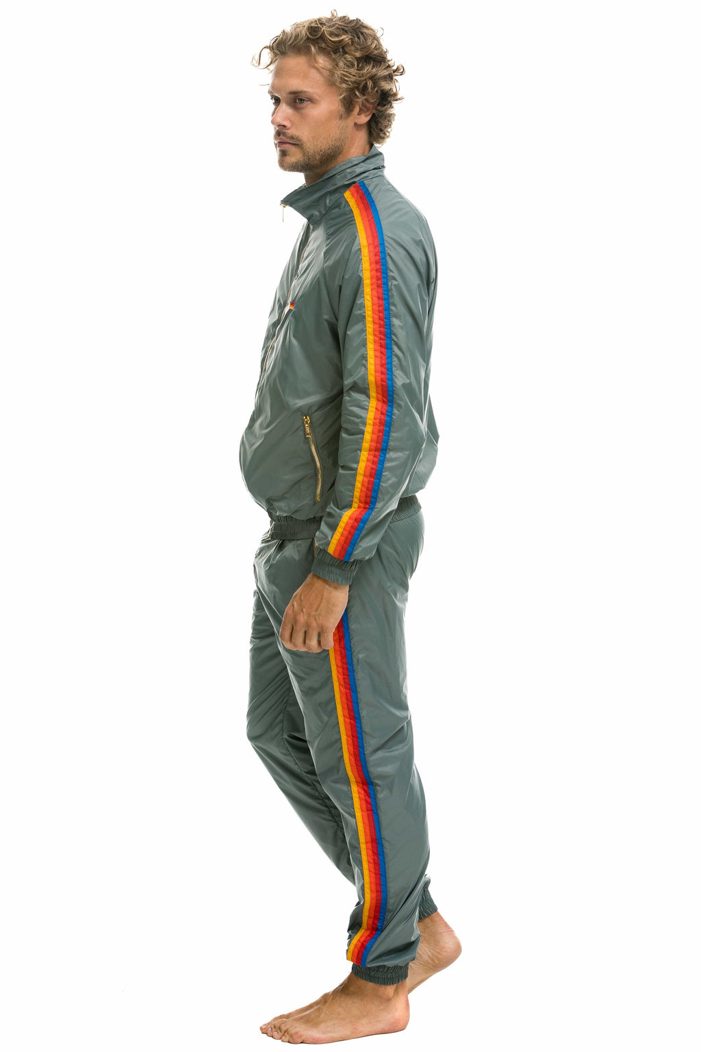 MENS 4 STRIPE WIND PANT - SEDONA GREY