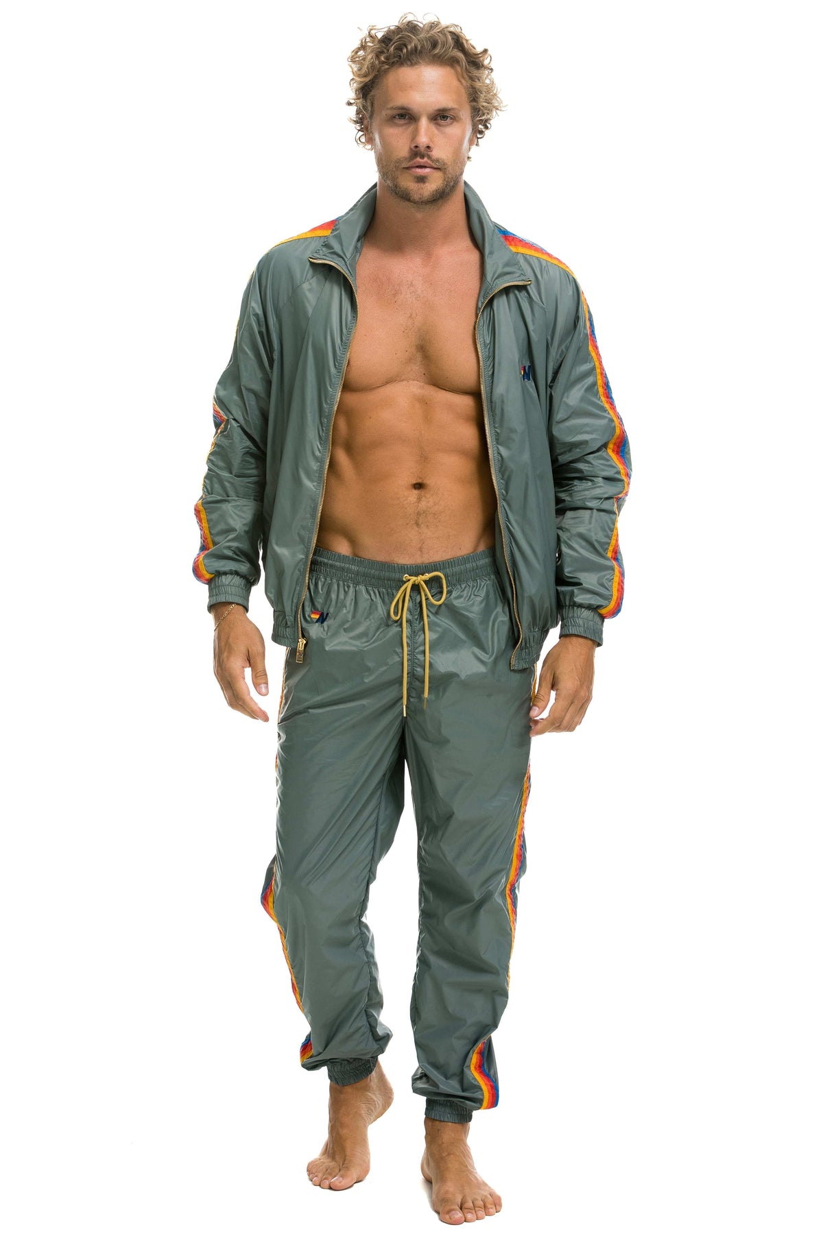 MENS 4 STRIPE WINDBREAKER - SEDONA