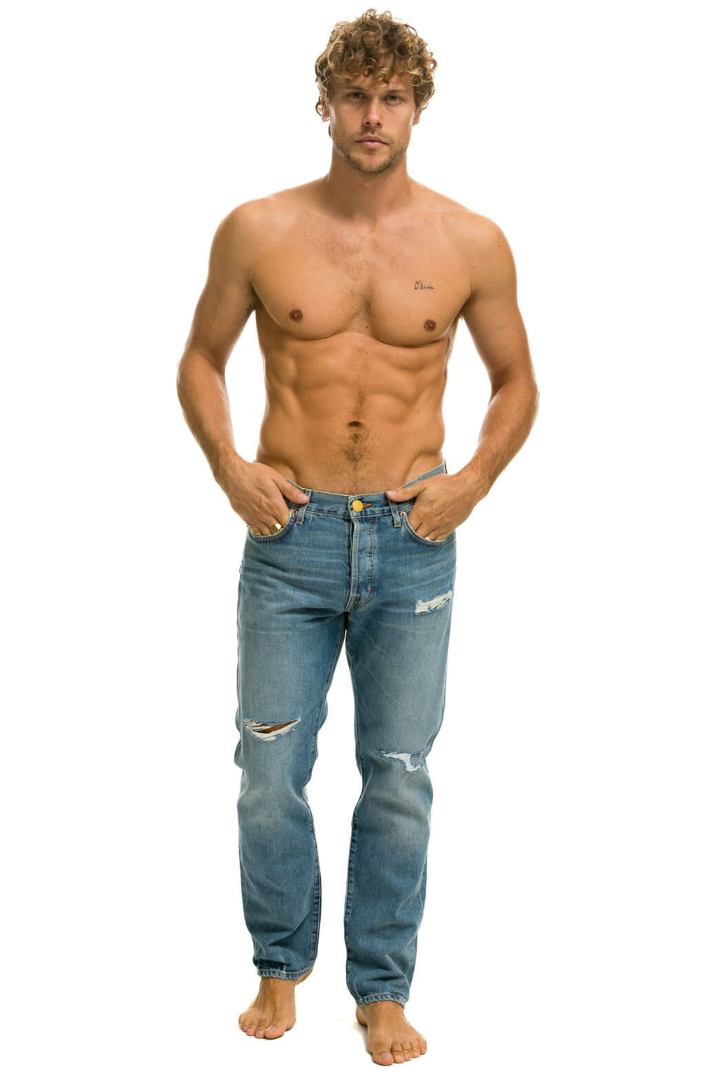 MENS CLASSIC STRAIGHT LEG DENIM JEAN - VINTAGE