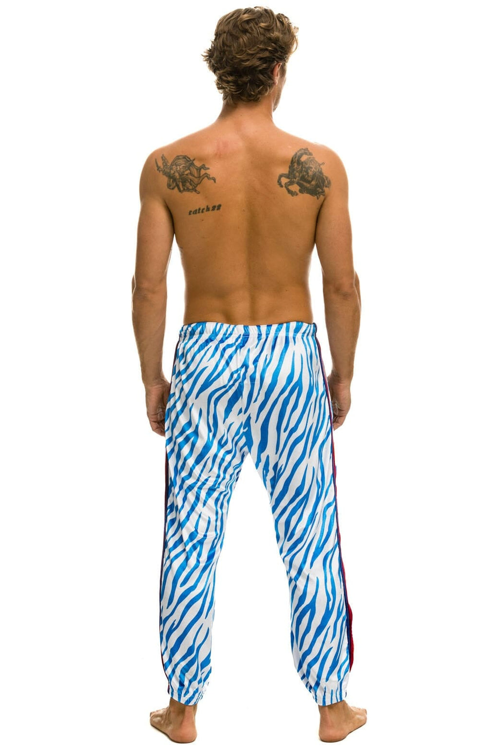 CLASSIC VELVET SWEATPANTS - BLUE TIGER