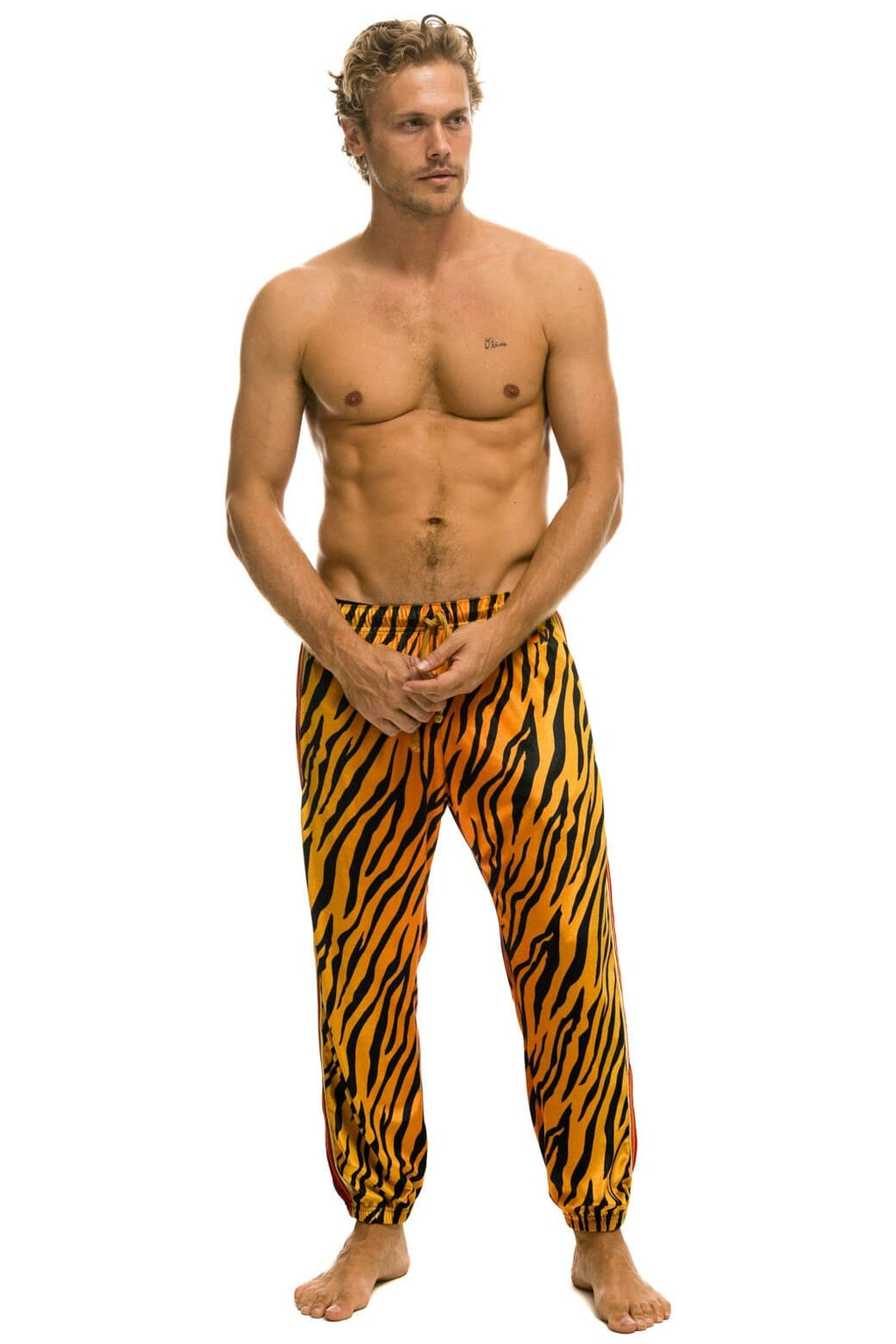 CLASSIC VELVET SWEATPANTS - TIGER