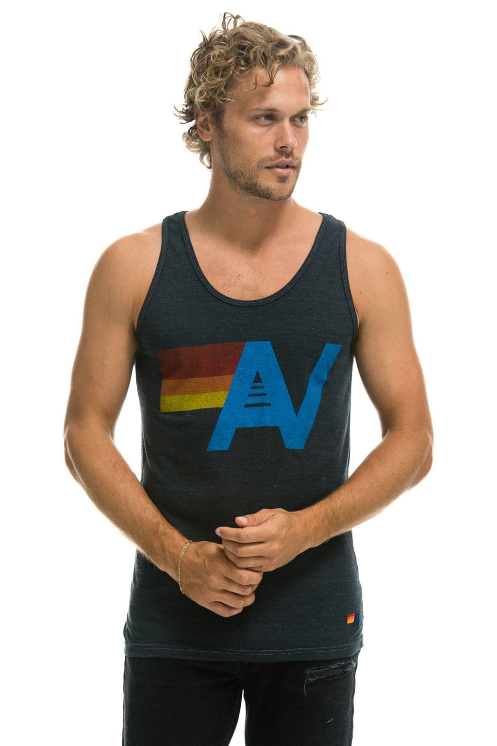 MENS LOGO TANK - CHARCOAL