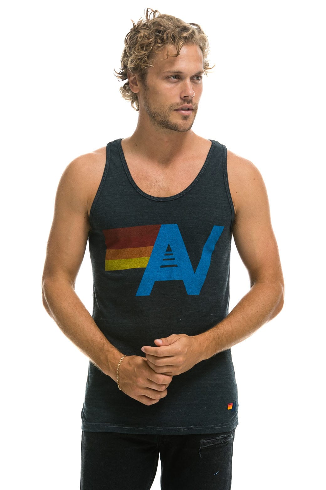 MENS LOGO TANK - CHARCOAL
