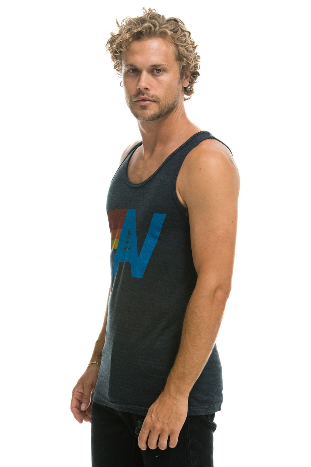 MENS LOGO TANK - CHARCOAL
