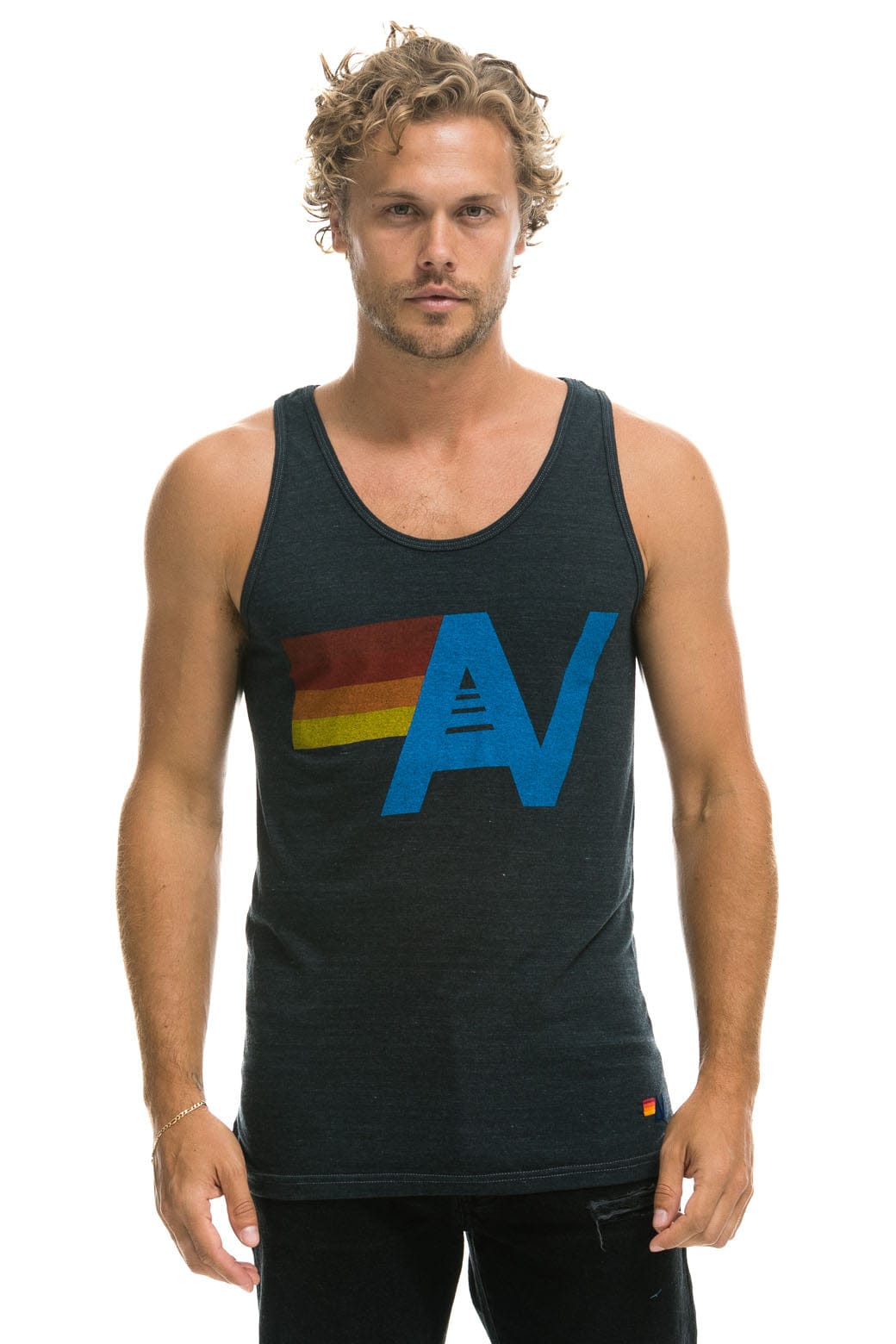 MENS LOGO TANK - CHARCOAL