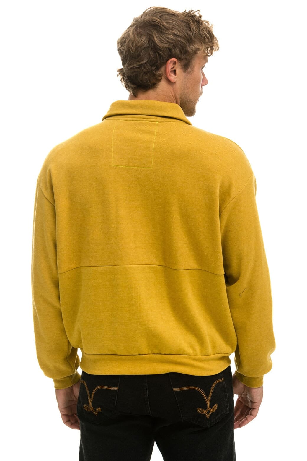 MOUNTAIN EMBROIDERY HALF ZIP SWEATSHIRT - KHAKI