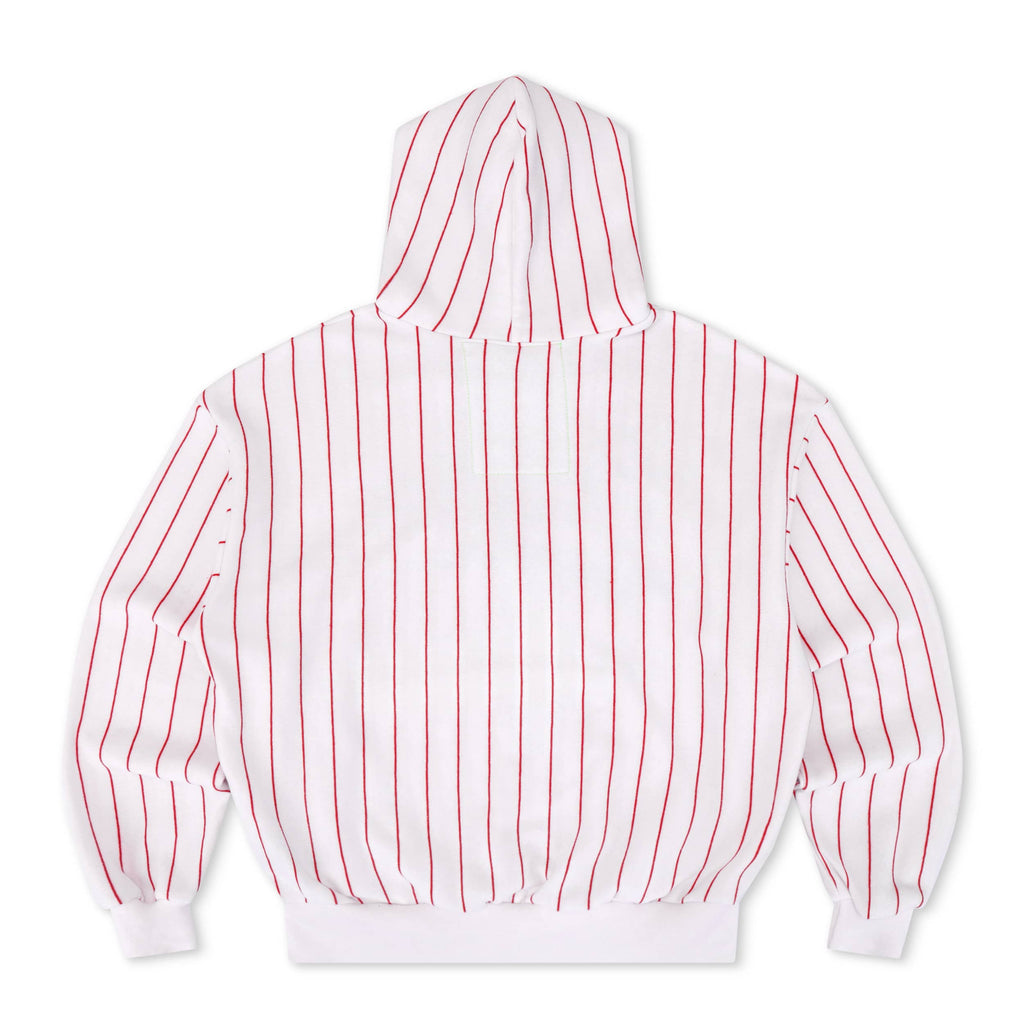 PHILADELPHIA PHILLIES PINSTRIPE 2026 RELAXED PULLOVER HOODIE - WHITE RED