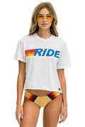 RIDE LOGO BOYFRIEND TEE - WHITE