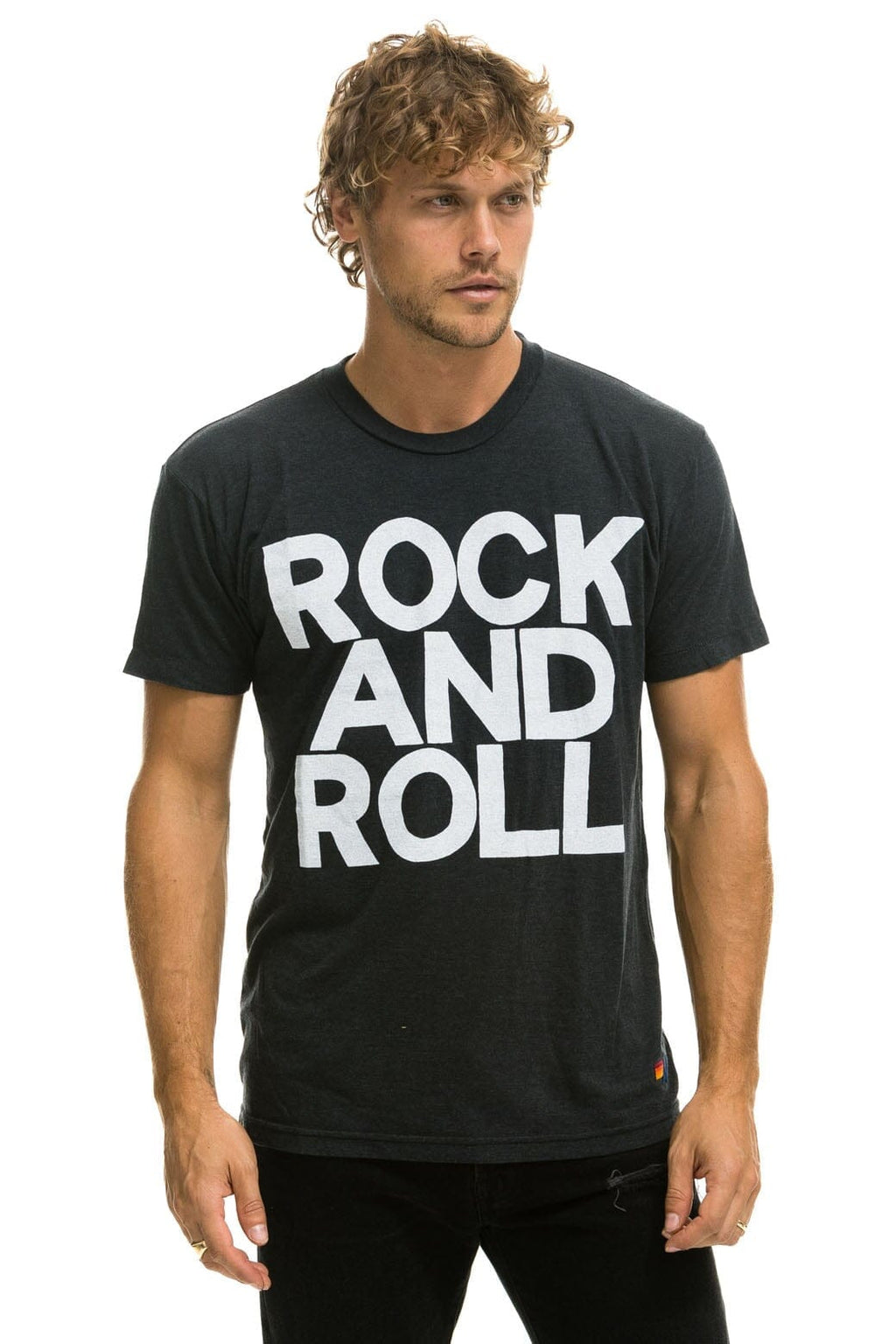 ROCK AND ROLL TEE - CHARCOAL