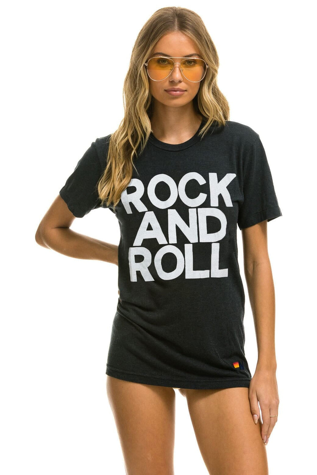 ROCK AND ROLL TEE - CHARCOAL