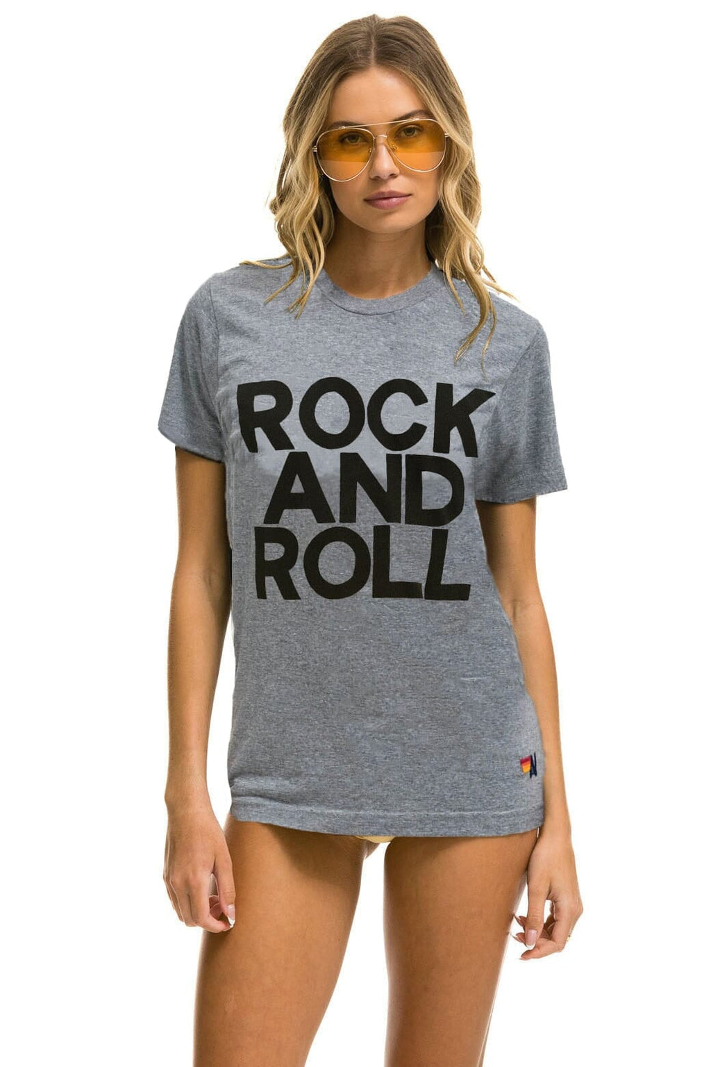 ROCK AND ROLL TEE - HEATHER GREY