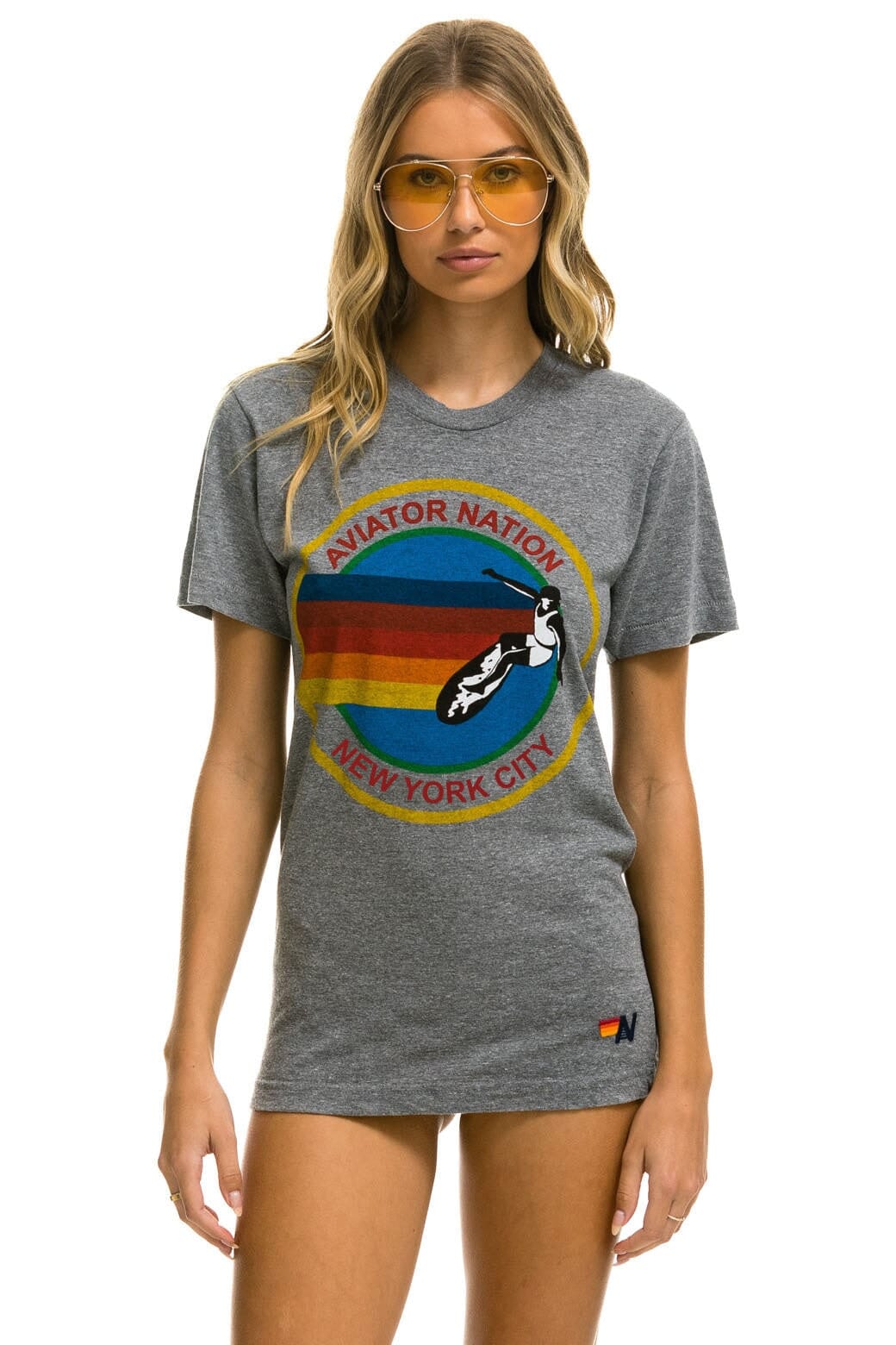 SIGNATURE NEW YORK CITY TEE - HEATHER GREY