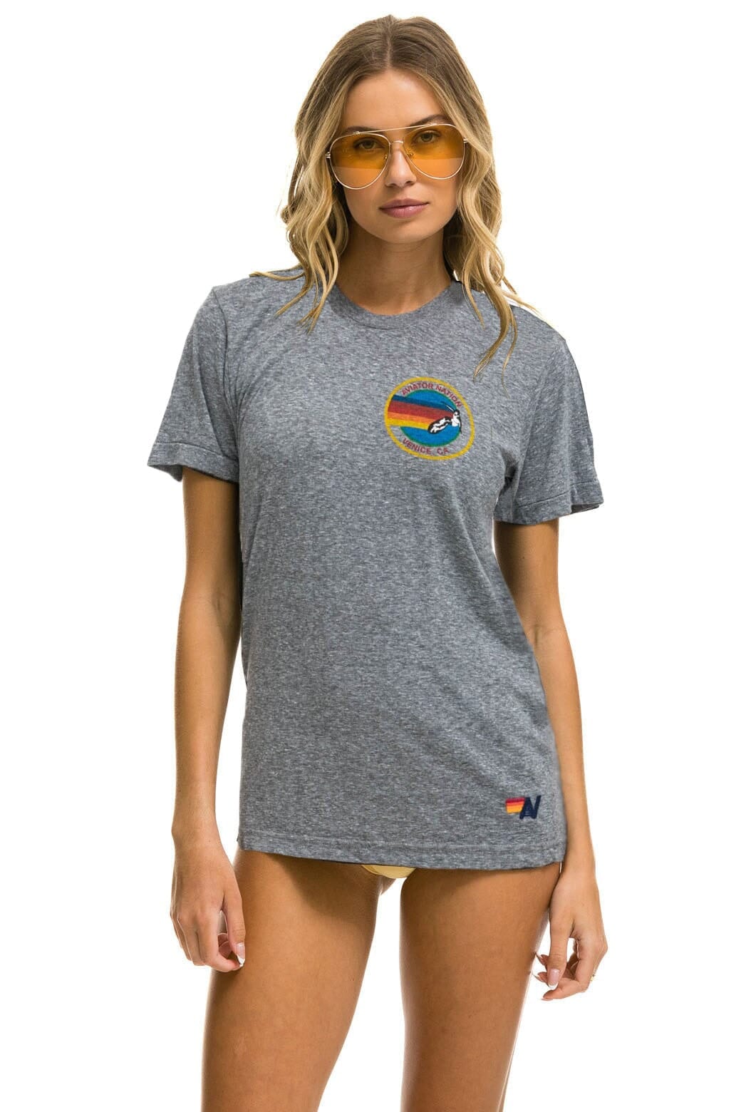 SIGNATURE SMALL VENICE CIRCLE LOGO TEE - HEATHER GREY