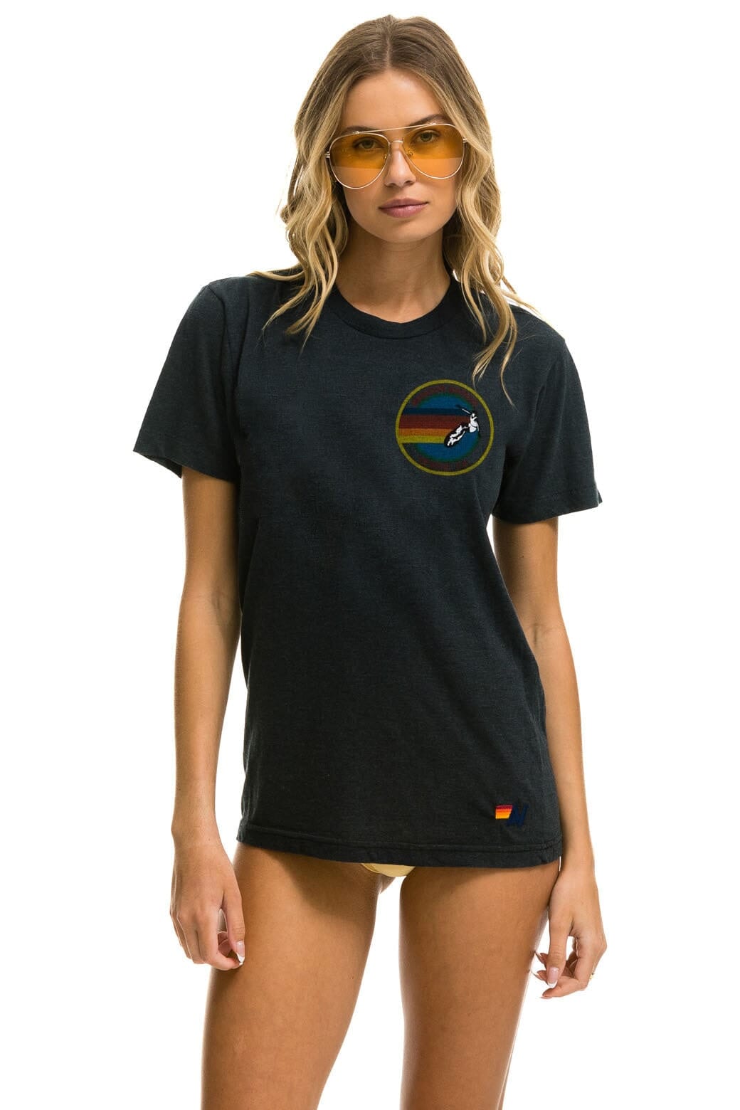 SIGNATURE SMALL VENICE CIRCLE TEE - CHARCOAL