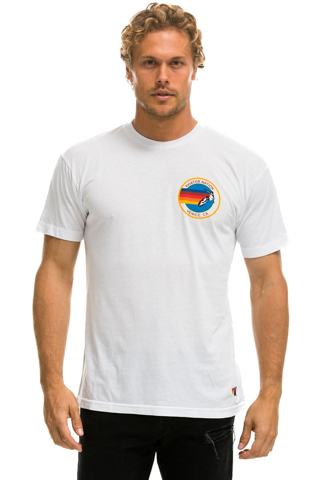 SIGNATURE SMALL VENICE CIRCLE TEE - WHITE