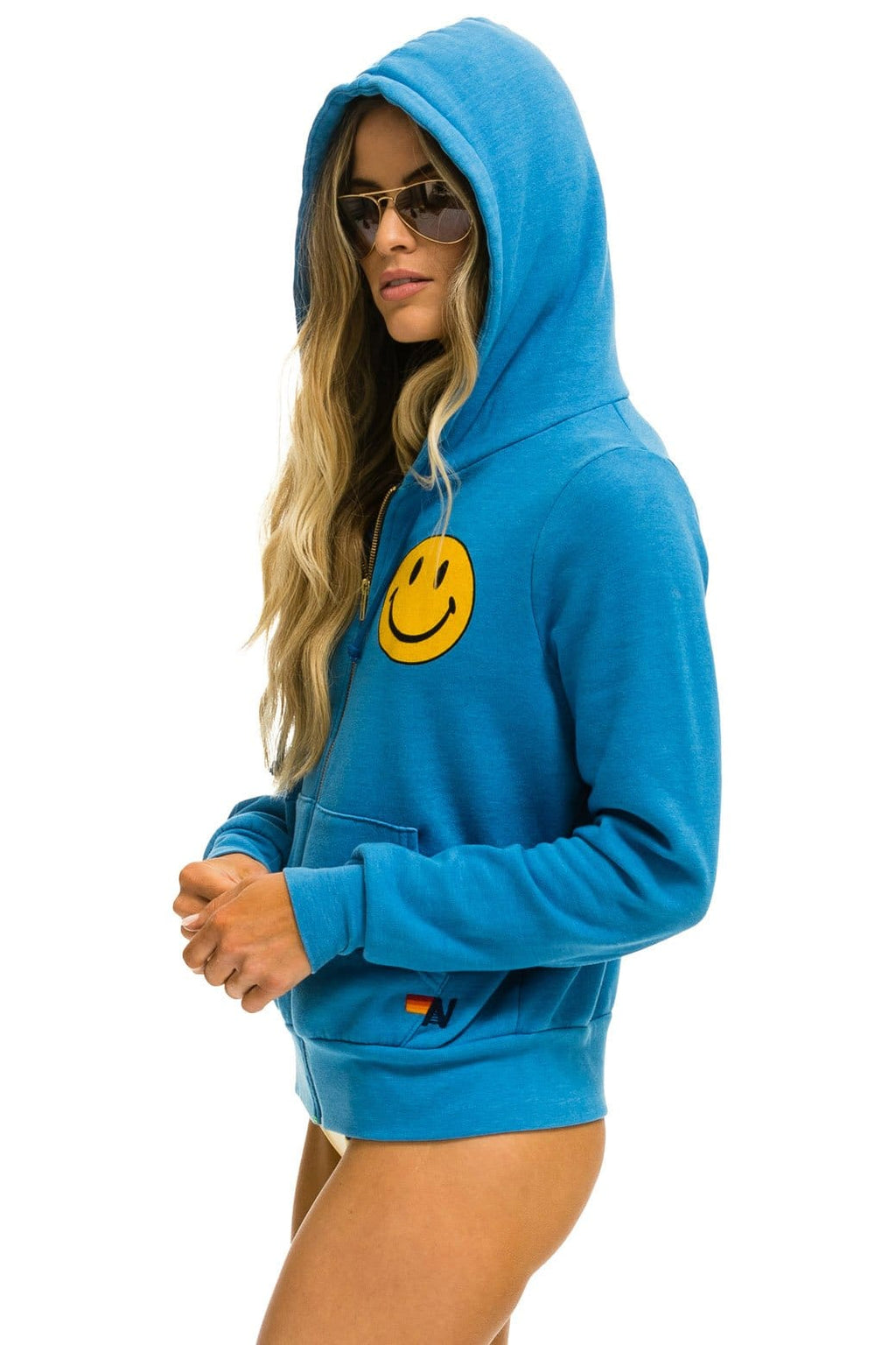 SMILEY 2 HOODIE - OCEAN