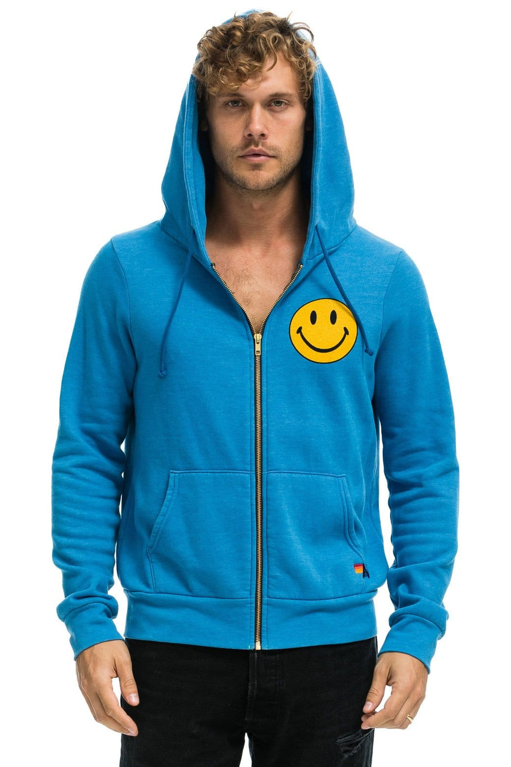 SMILEY 2 HOODIE - OCEAN