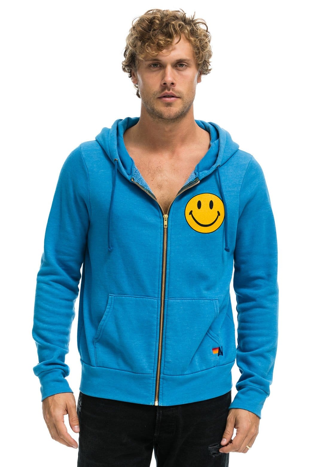 SMILEY 2 HOODIE - OCEAN