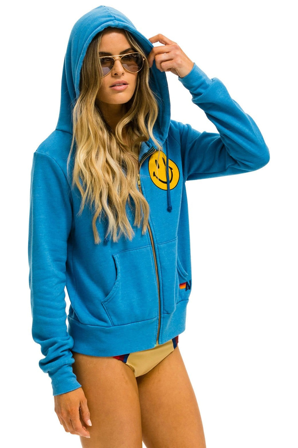 SMILEY 2 HOODIE - OCEAN