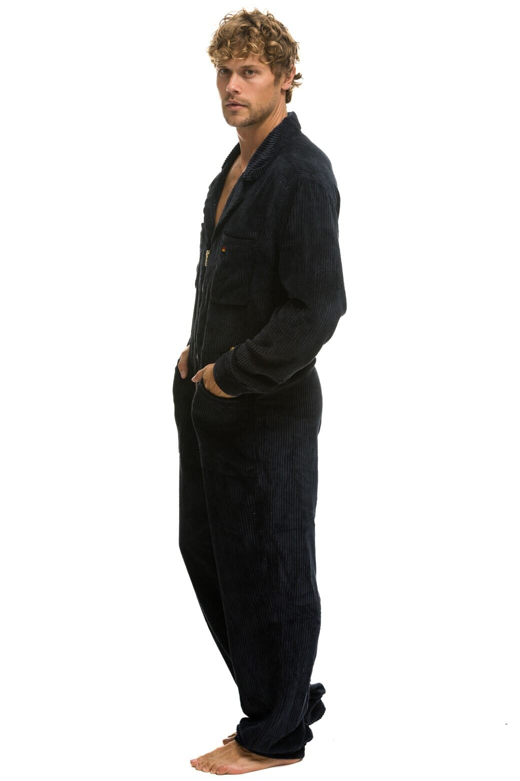 UNISEX CORDUROY FLIGHT SUIT - NAVY